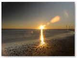 Sonnenunterganeg am Strand von Hvide Sande / Dänemark