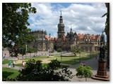 Dresden, Blick vom Zwinger Richtung Ressidenz Schloss und Katholische Hofkirche