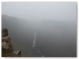 Hengifoss, leider in Wolken...