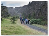 Massenwanderung im Im Þingvellir-Nationalpark